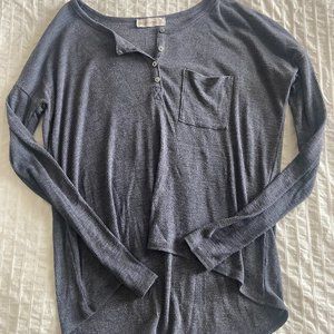 Abercrombie Women's Navy Blue Henley